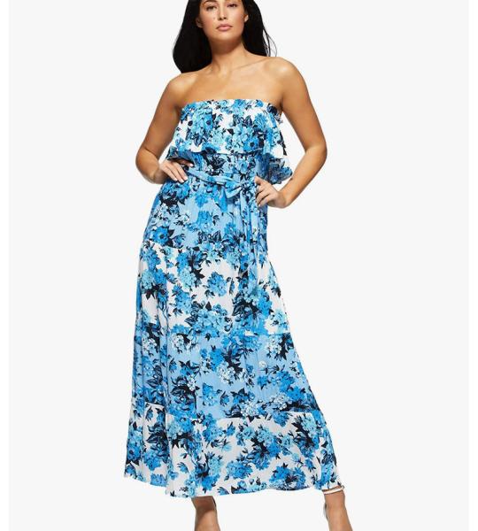 Tiered Strapless Maxi Dress